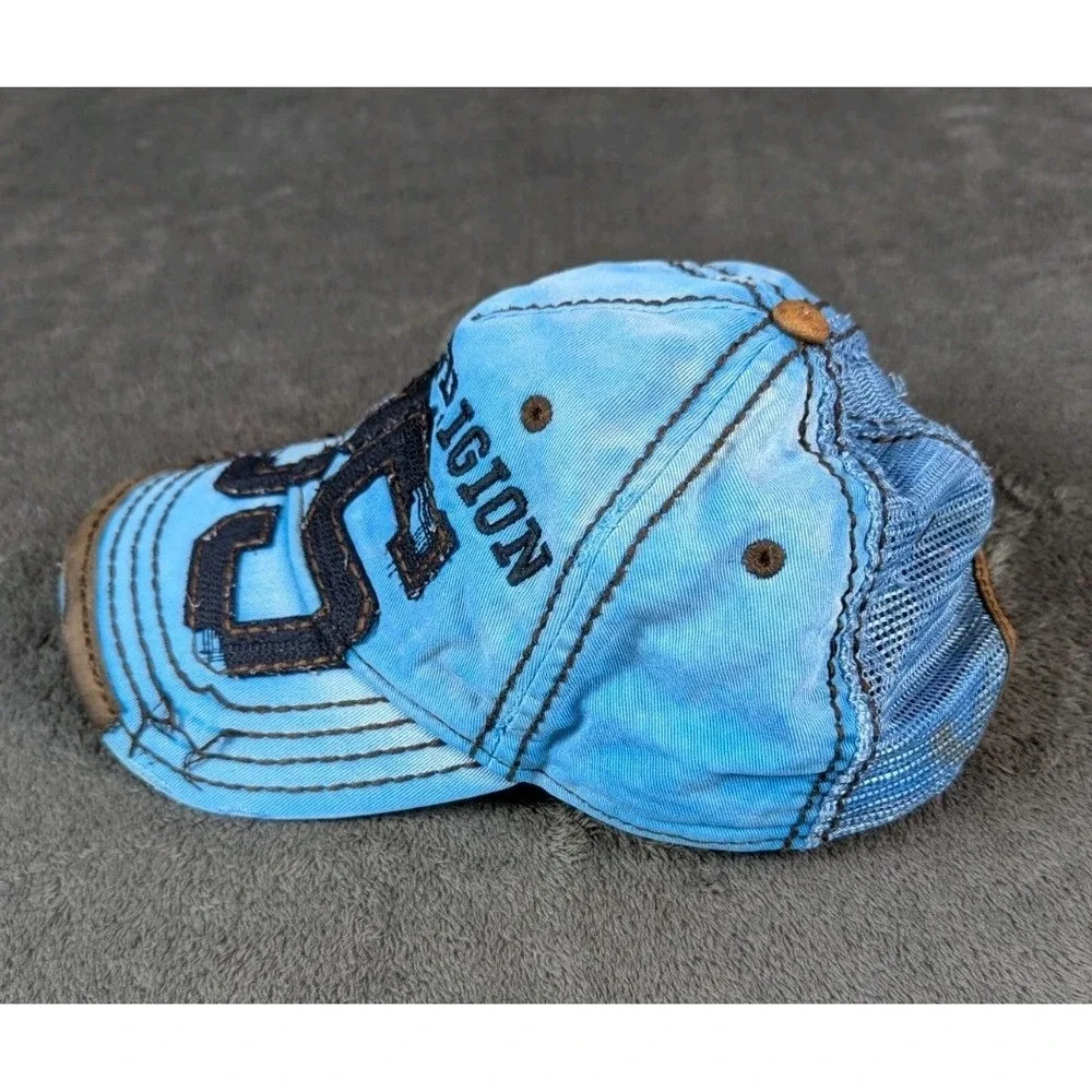 RARE Vintage True Religion Distressed Trucker Hat Cap 